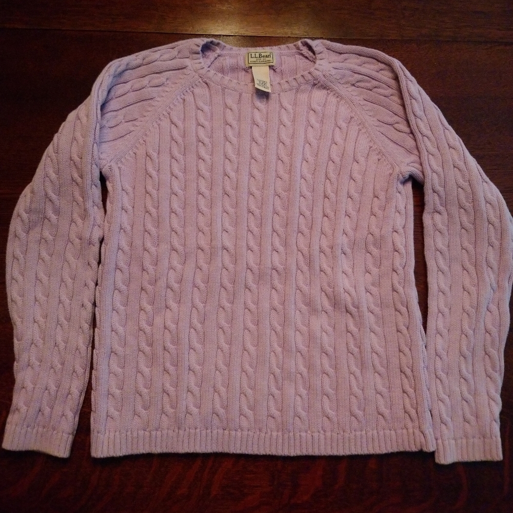 L.L.Bean mid weight cable knit